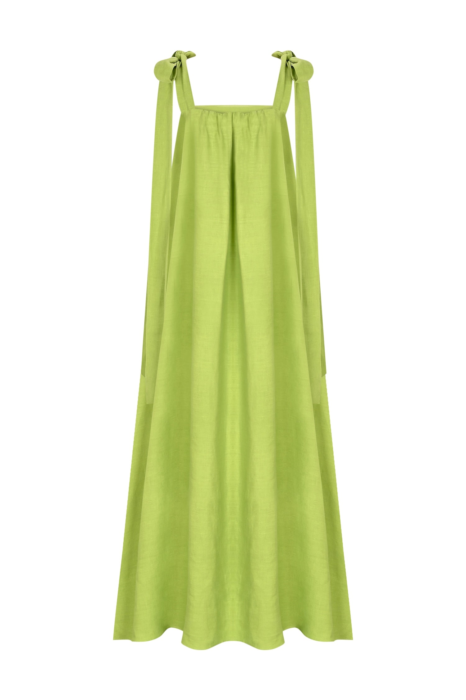 ELIANA %100 Keten Elbise - Yeşil | %100 keten ELIANA elbise, ayarlanabilir askıları ve hafifliğiyle yaz aylarında ferahlık sunar. Straplez tasarımıyla şıklığı yakalayın.