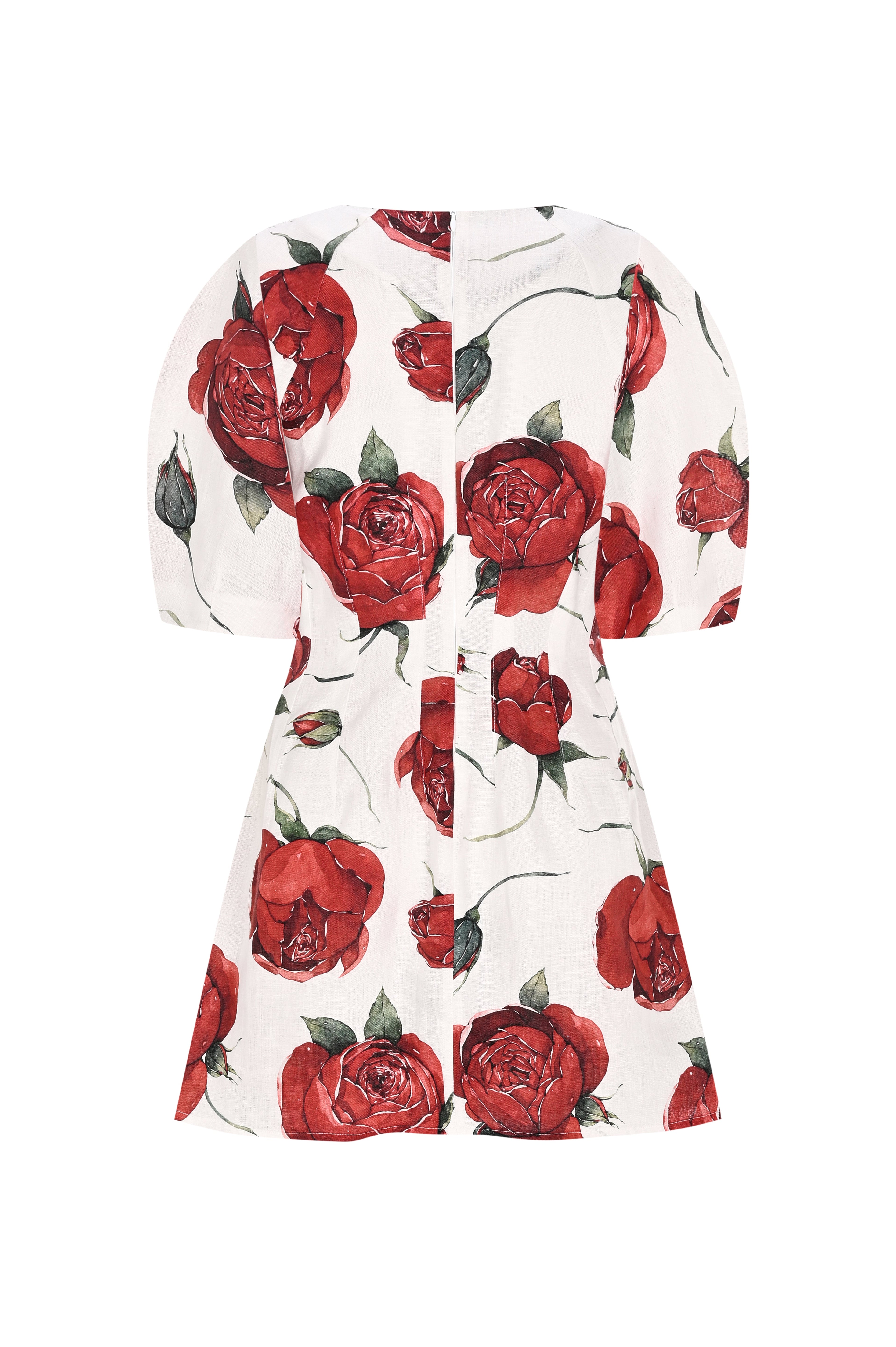 LIORA %100 Keten Elbise - Gül Desenli | %100 doğal keten ve gül deseniyle LIORA elbise, hafifliği ve konforu hissettirir. Truvakar kol ve net kesimiyle her an şıklık sağlar.