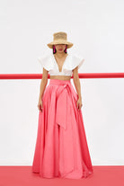 CAVELLA %100 Pamuk Etek - Pembe | %100 pamuk CAVELLA etek, dört mevsim dolgun silueti ve lastikli rahatlığıyla gardırobunuzda yer alır. Arka bel lastiği ve iç astarı ile ferah bir seçim.