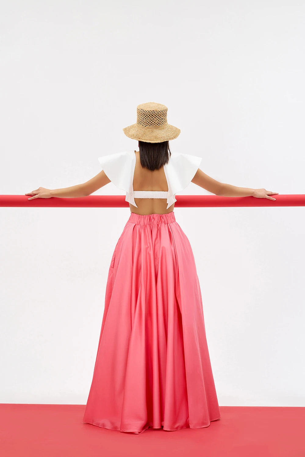 CAVELLA %100 Pamuk Etek - Pembe | %100 pamuk CAVELLA etek, dört mevsim dolgun silueti ve lastikli rahatlığıyla gardırobunuzda yer alır. Arka bel lastiği ve iç astarı ile ferah bir seçim.