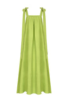 ELIANA %100 Keten Elbise - Yeşil | %100 keten ELIANA elbise, ayarlanabilir askıları ve hafifliğiyle yaz aylarında ferahlık sunar. Straplez tasarımıyla şıklığı yakalayın.