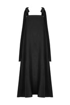 ELIANA %100 Keten Elbise - Siyah | ELIANA, %100 keten, straplez elbise. Hafifliğiyle yazın ferahlık sunar. Ayarlanabilir askılarıyla çok yönlü şıklık. Zamansız bir parça.