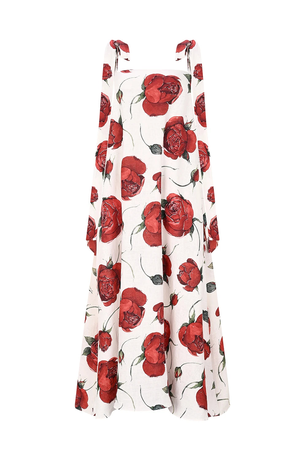 ELIANA %100 Pamuk Elbise - Gül Desenli | %100 pamuk gül desenli ELIANA elbise, yazın ferahlığını sunar. Ayarlanabilir askılarıyla çok yönlü stil, zamansız şıklık sağlar.