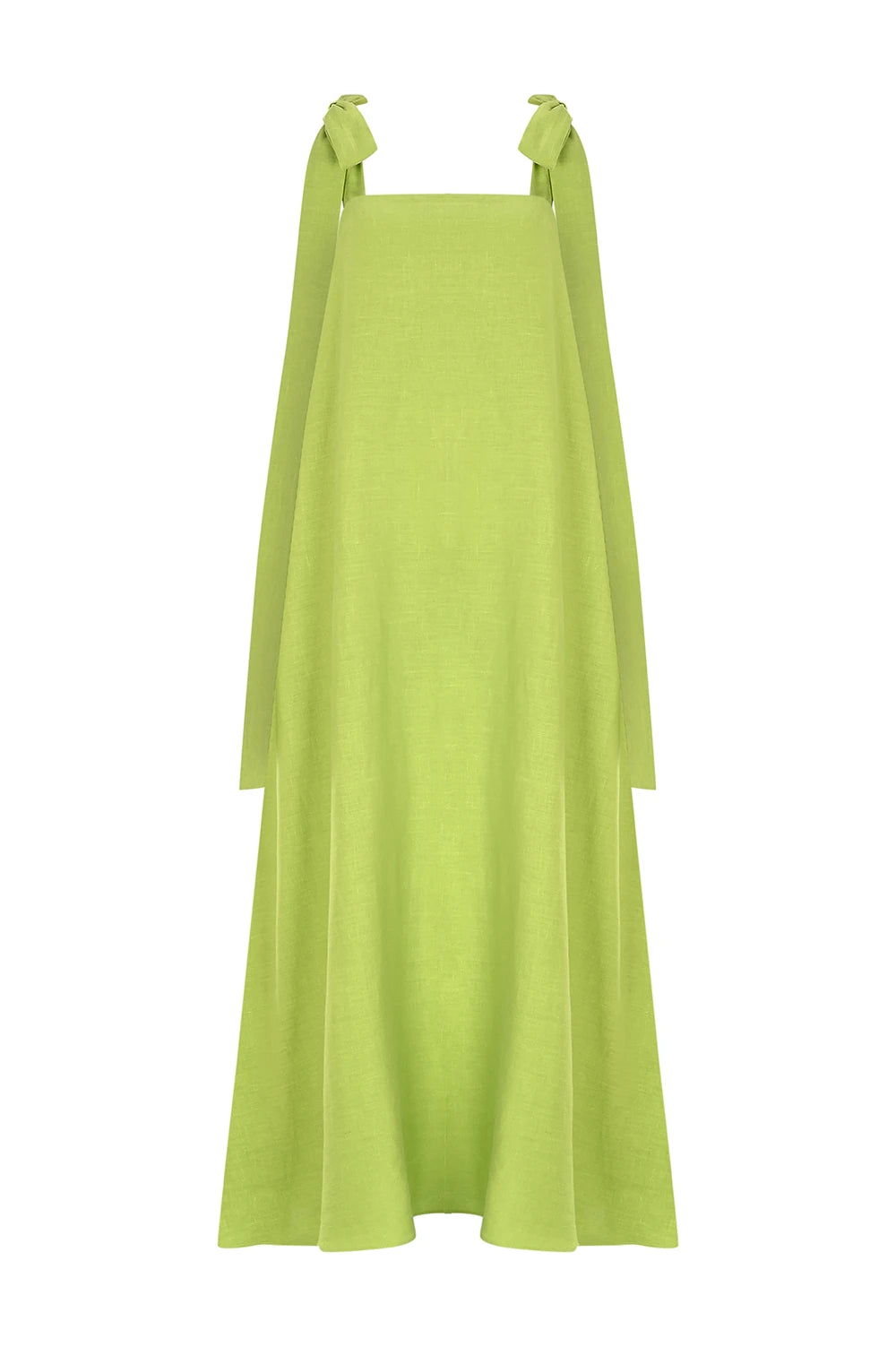 ELIANA %100 Keten Elbise - Yeşil | %100 keten ELIANA elbise, ayarlanabilir askıları ve hafifliğiyle yaz aylarında ferahlık sunar. Straplez tasarımıyla şıklığı yakalayın.