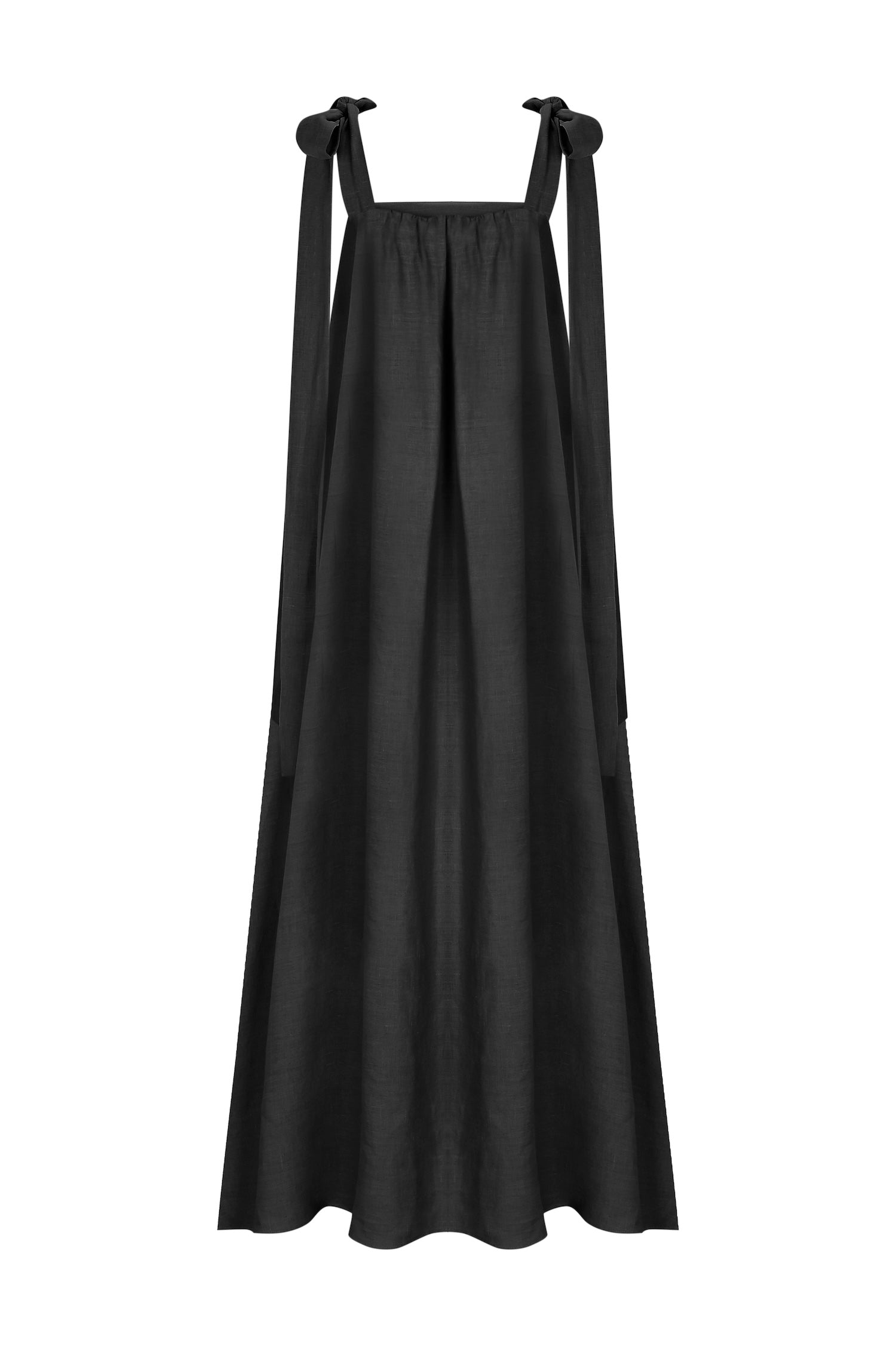ELIANA %100 Keten Elbise - Siyah | ELIANA, %100 keten, straplez elbise. Hafifliğiyle yazın ferahlık sunar. Ayarlanabilir askılarıyla çok yönlü şıklık. Zamansız bir parça.