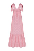 VELORIA %100 Pamuk Elbise - Pembe | %100 pamuk pötikare dokusu ve pembe rengiyle VELORIA elbise, yaz aylarında ferah bir his sunar. 3 farklı stil imkanı ile zamansız şıklık.