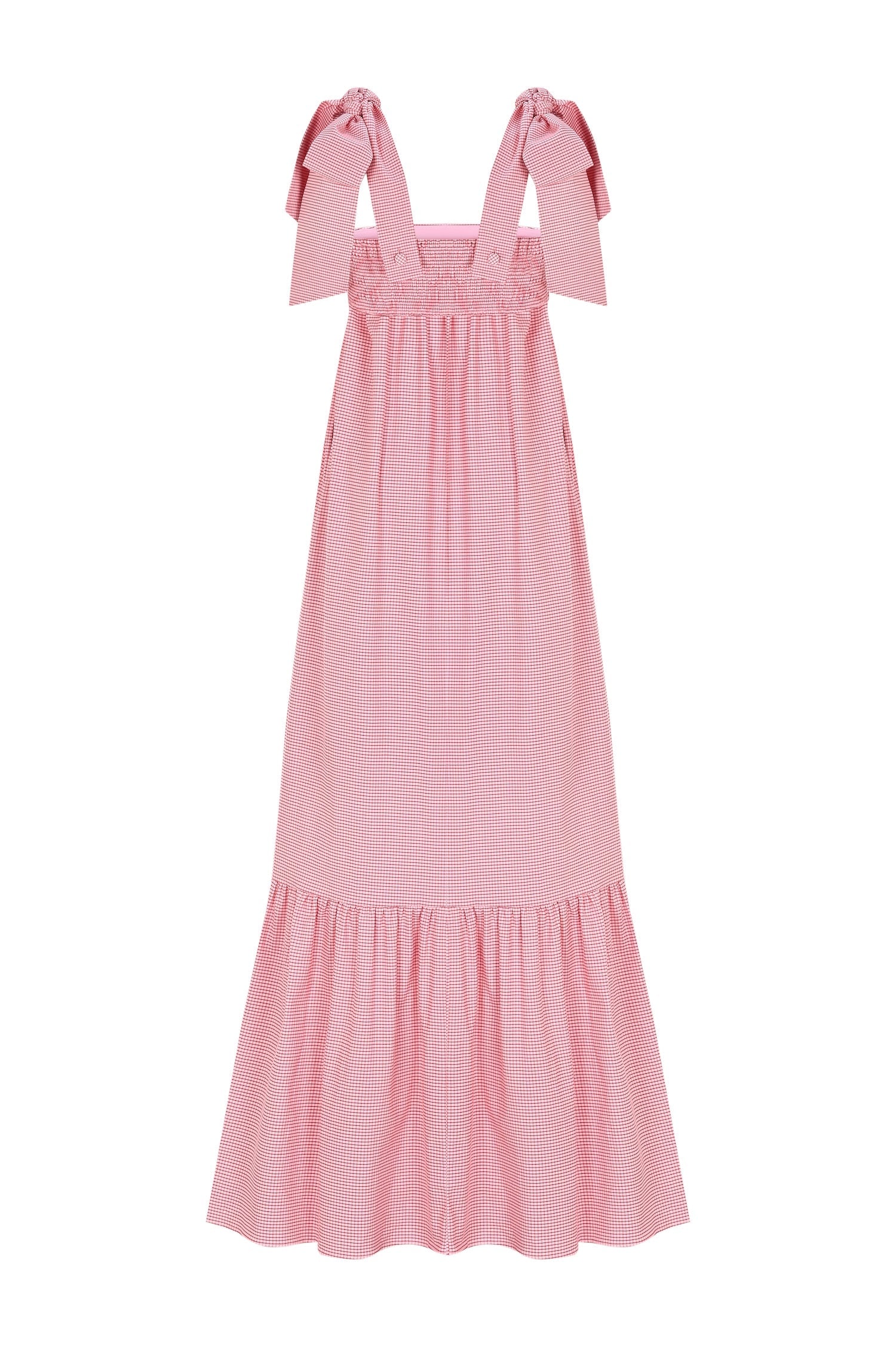 VELORIA %100 Pamuk Elbise - Pembe | %100 pamuk pötikare dokusu ve pembe rengiyle VELORIA elbise, yaz aylarında ferah bir his sunar. 3 farklı stil imkanı ile zamansız şıklık.